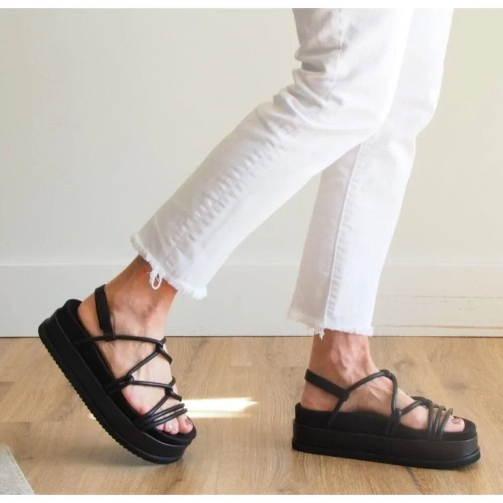ROAM Linky Platform, Black Rommie sandal Women's Size 40 EU/US 10